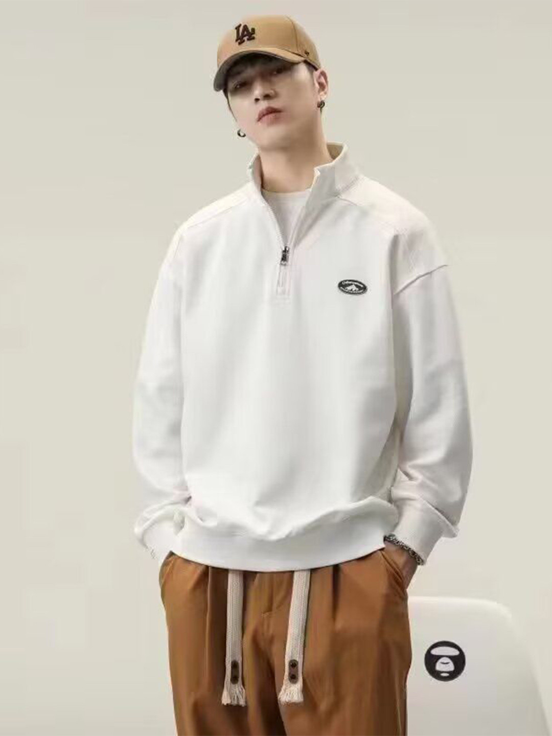 StyleCast x Revolte Men Half Zipper Sweatshirt