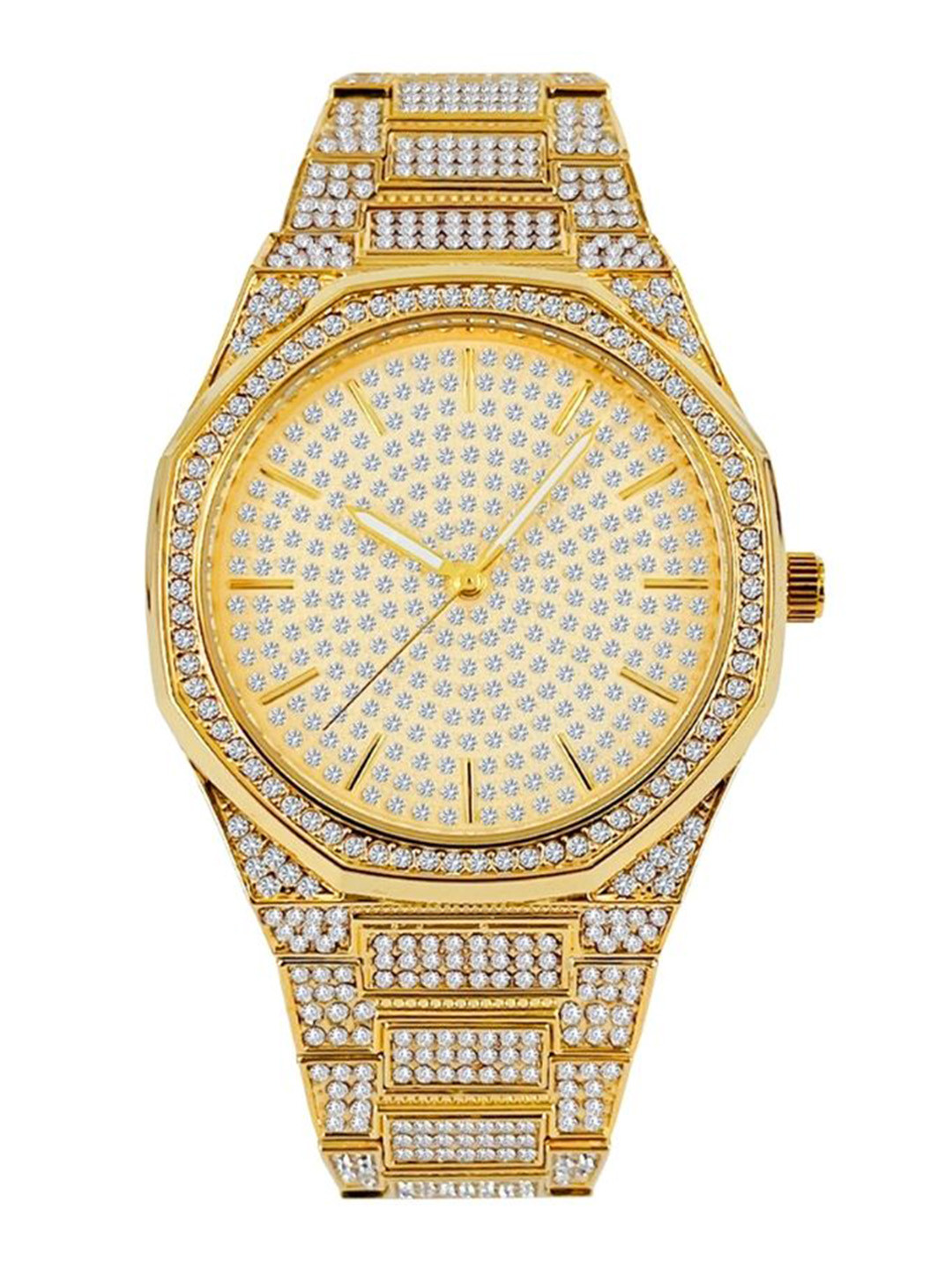 Belbi Men Embellished Dial & Bracelet Style Straps Analogue Watch BL110_864335606479