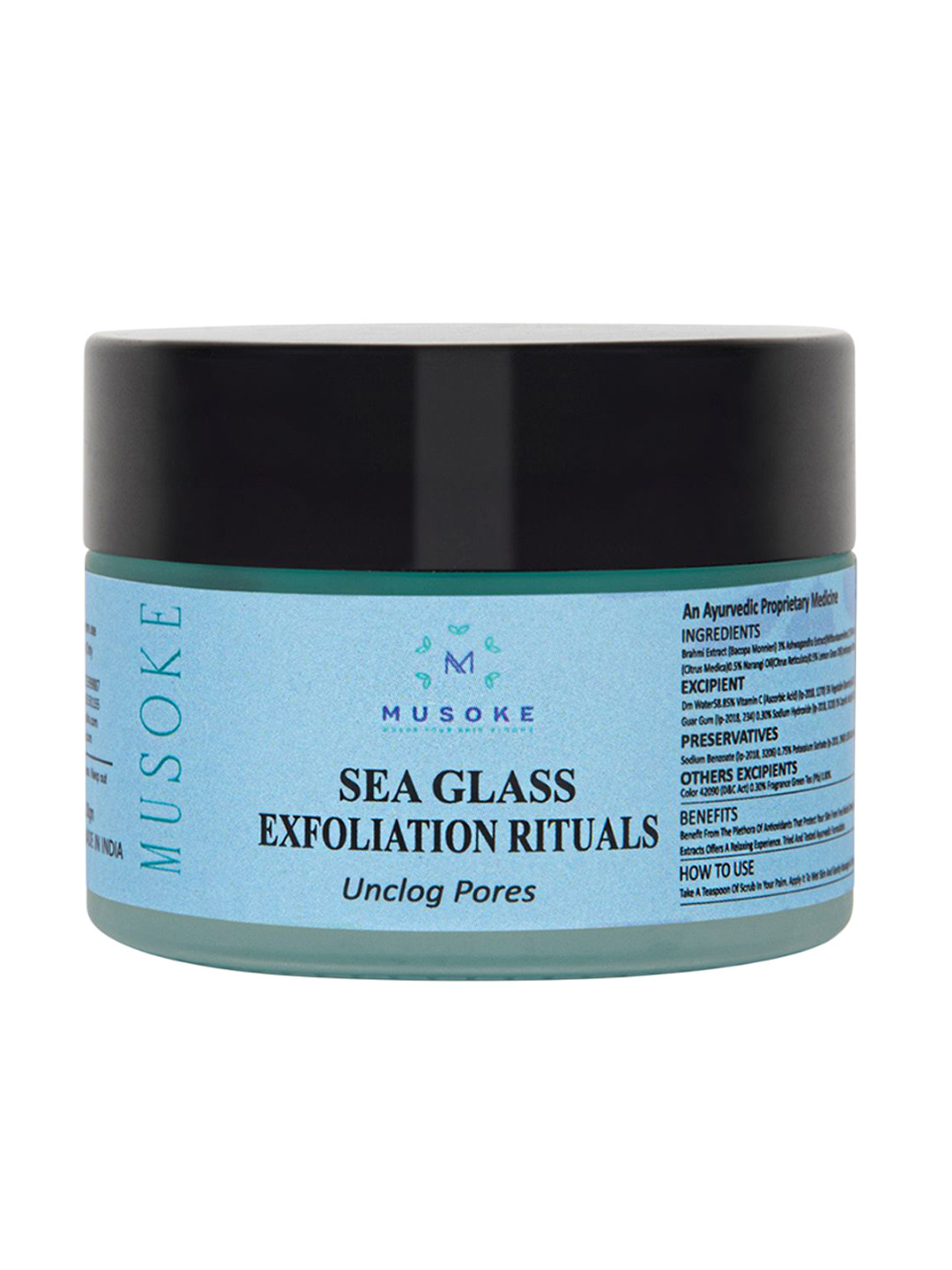 Musoke Sea Glass Exfoliator Scrub For Unclog Pores - 30 g