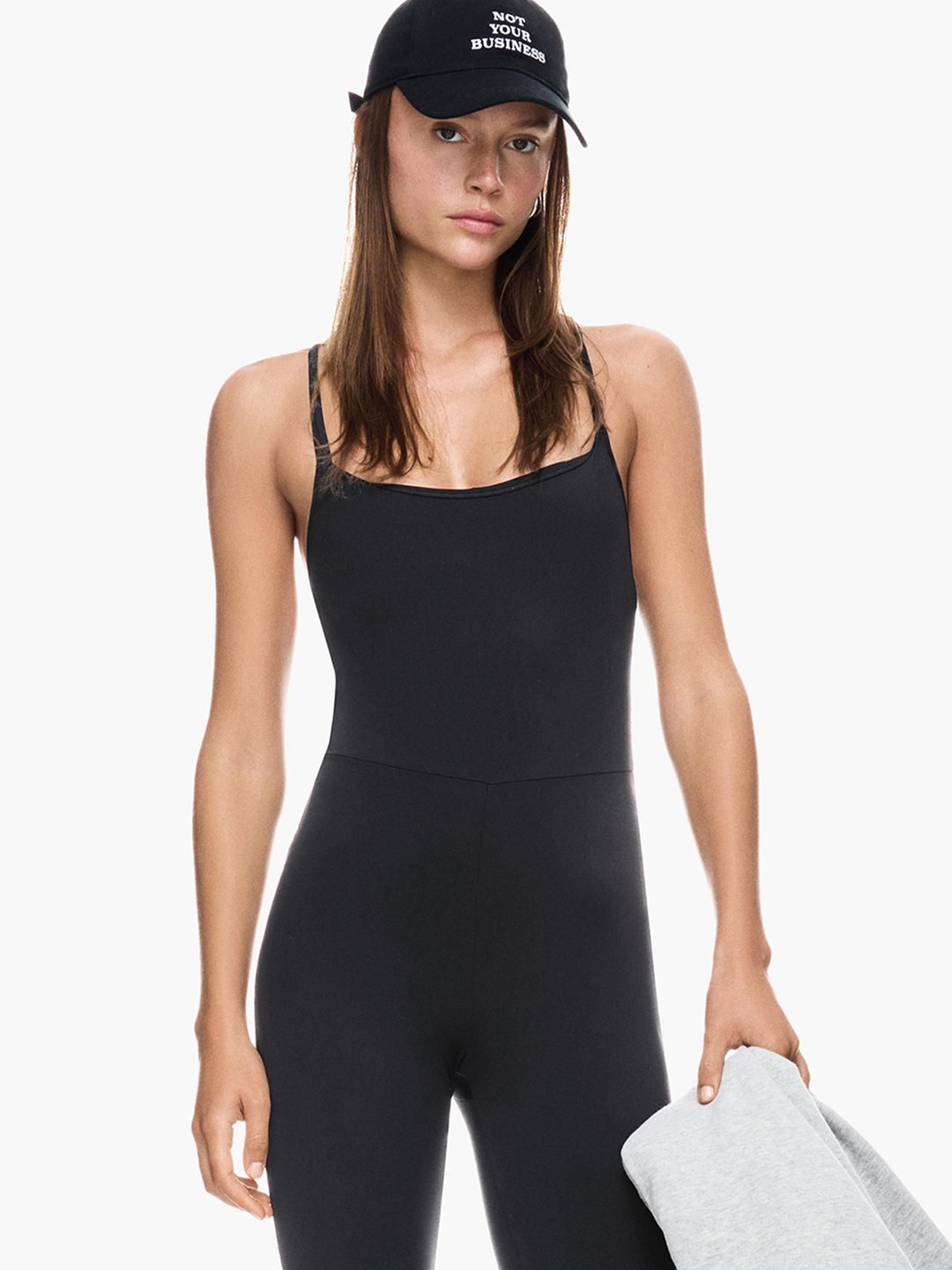 Bershka Women Shoulder Straps Quick-dry & Breathable Basic Jumpsuit