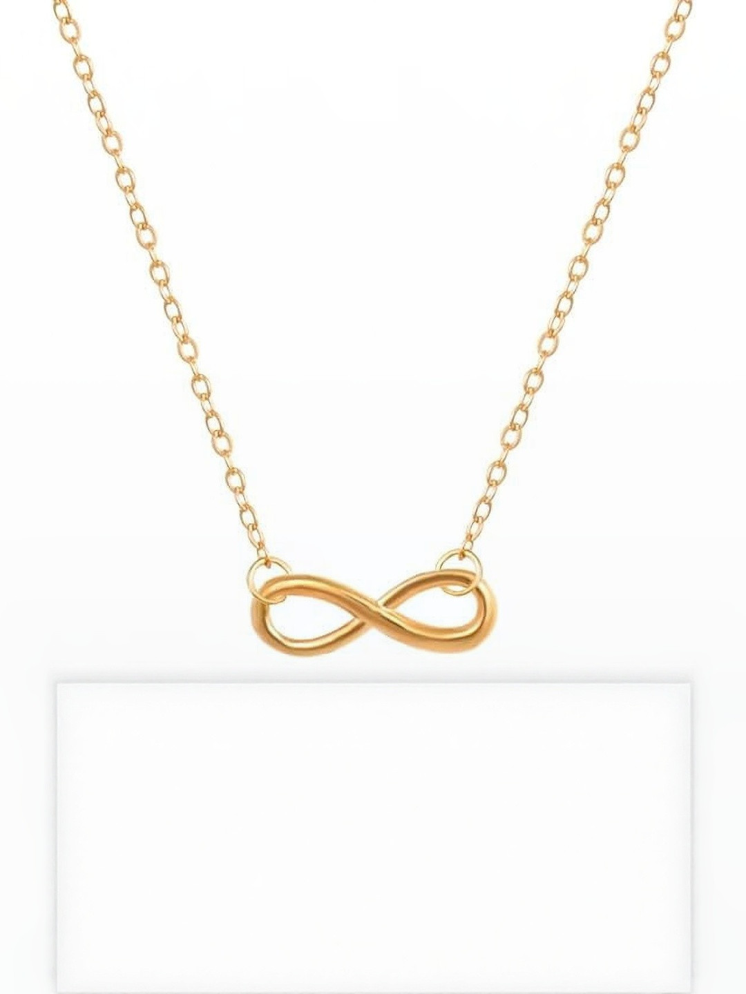 Rolss Stainless Steel Gold-Plated Infinity Minimal Necklace