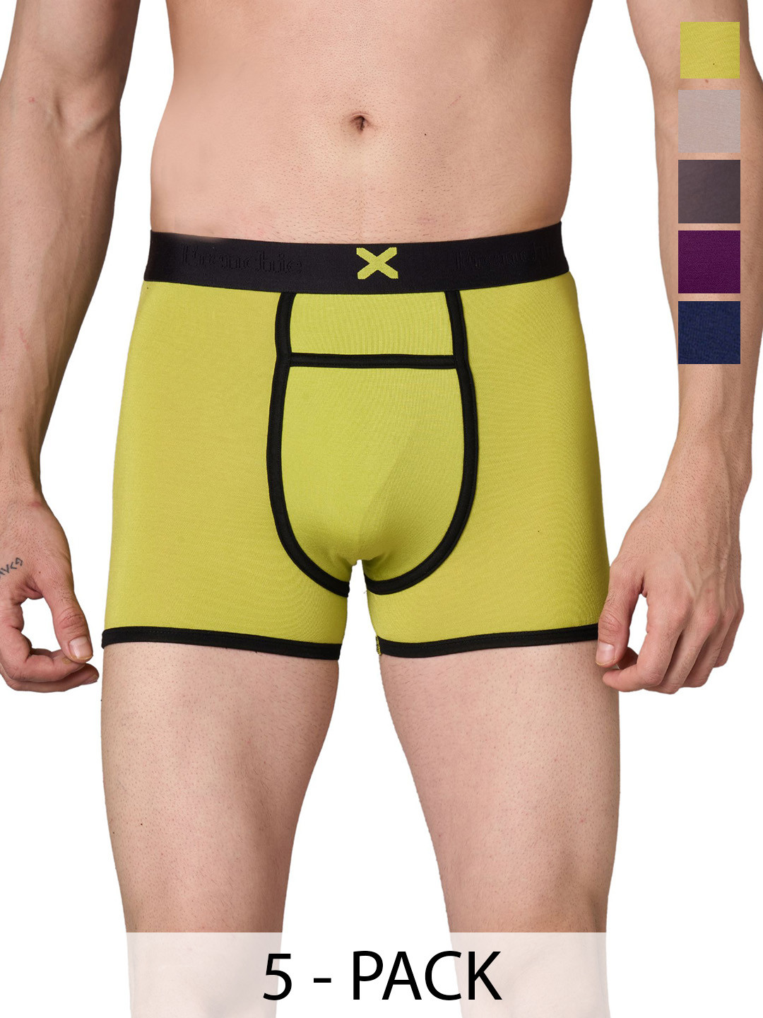 FRENCHIE Men Pack Of 4 Short Trunks FR-MI-TR-HYPE-1X5-ASTD-S-PO4