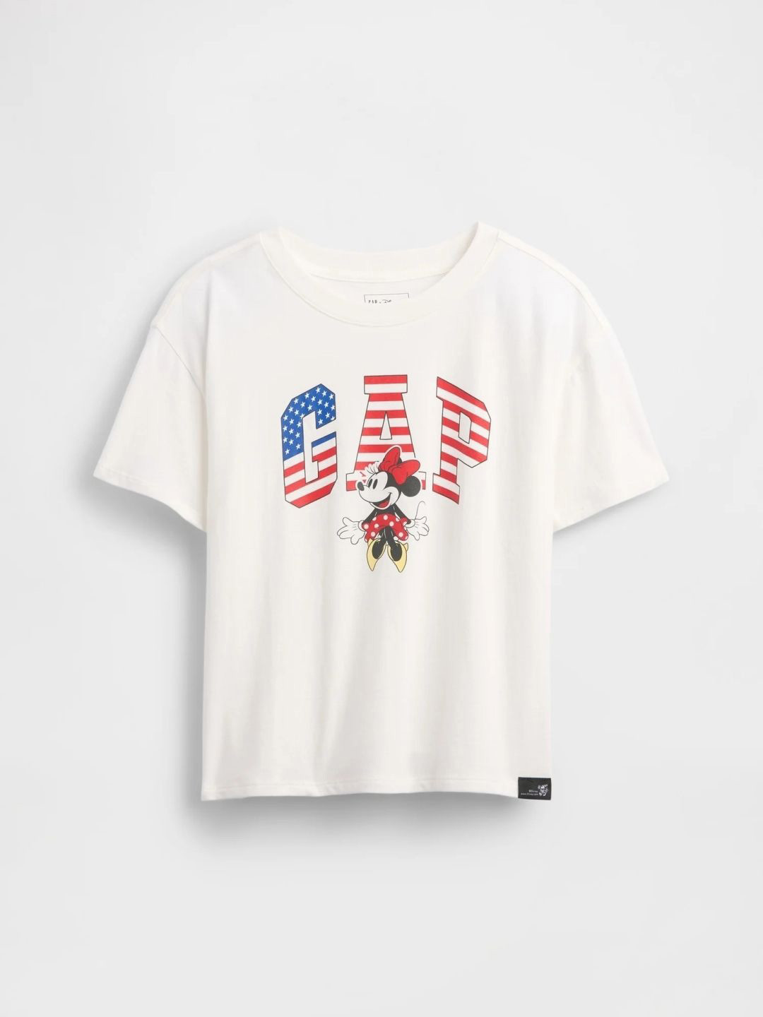 GAP Girls Disney Logo Minnie Mouse Print Crew Neck Pure Cotton T-Shirt