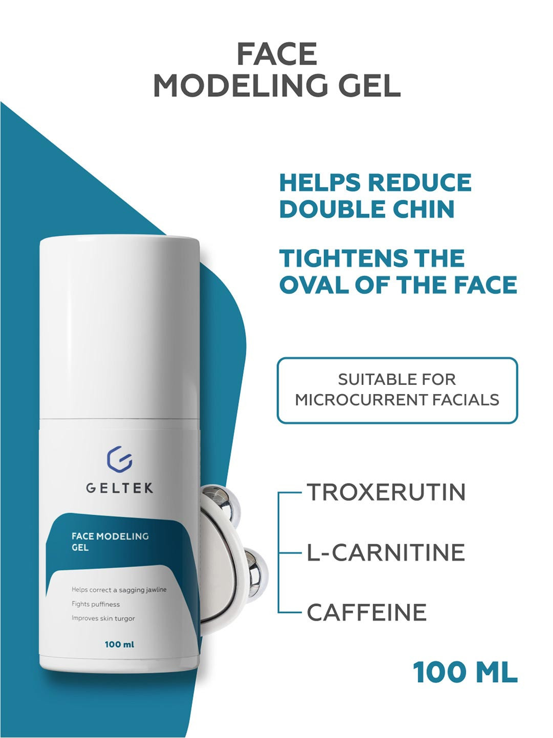 GELTEK Face Modeling Gel For Fights Puffiness - 100 ml