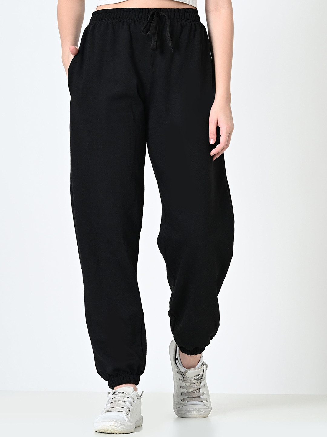 ALIZA Women Cotton Oversized Mid Rise Jogger