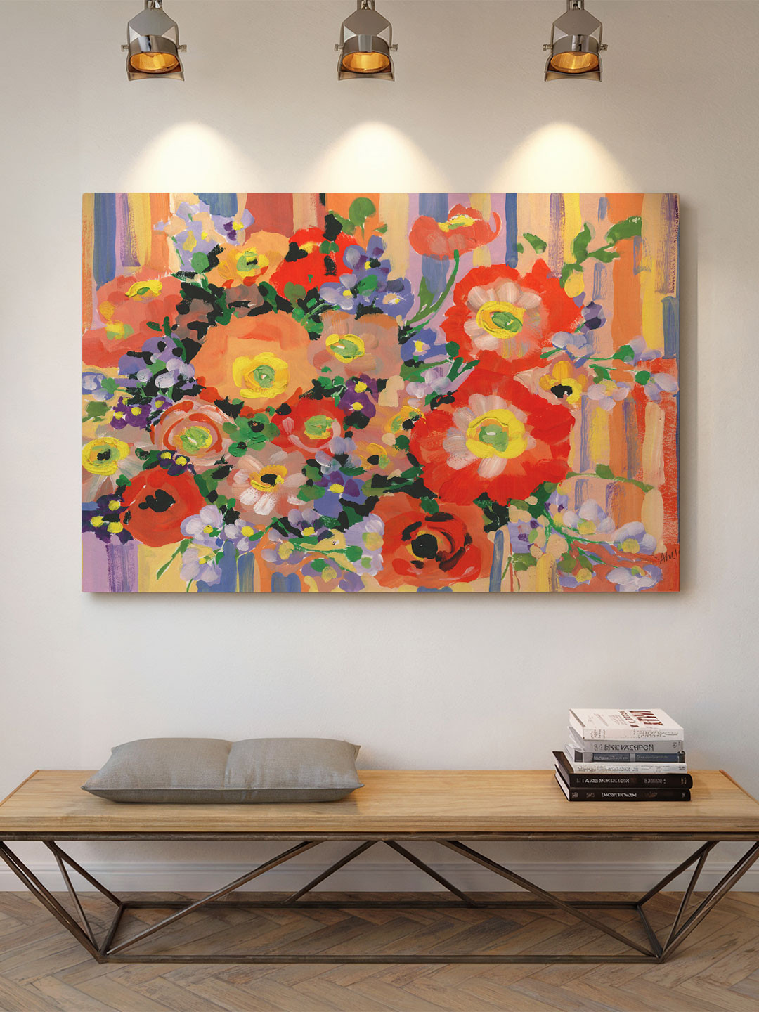 ASIAN MONK Multi Landscape Wood Wall Art