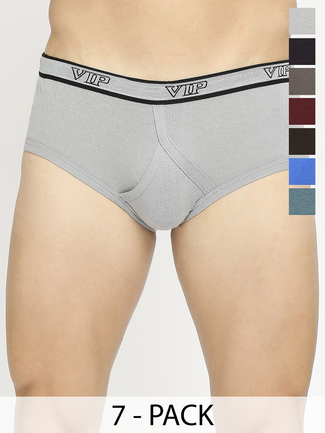 VIP Pack Of 7 Pure Cotton Briefs - VP-MI-BF-SPECT-1P-IN-PO6-95
