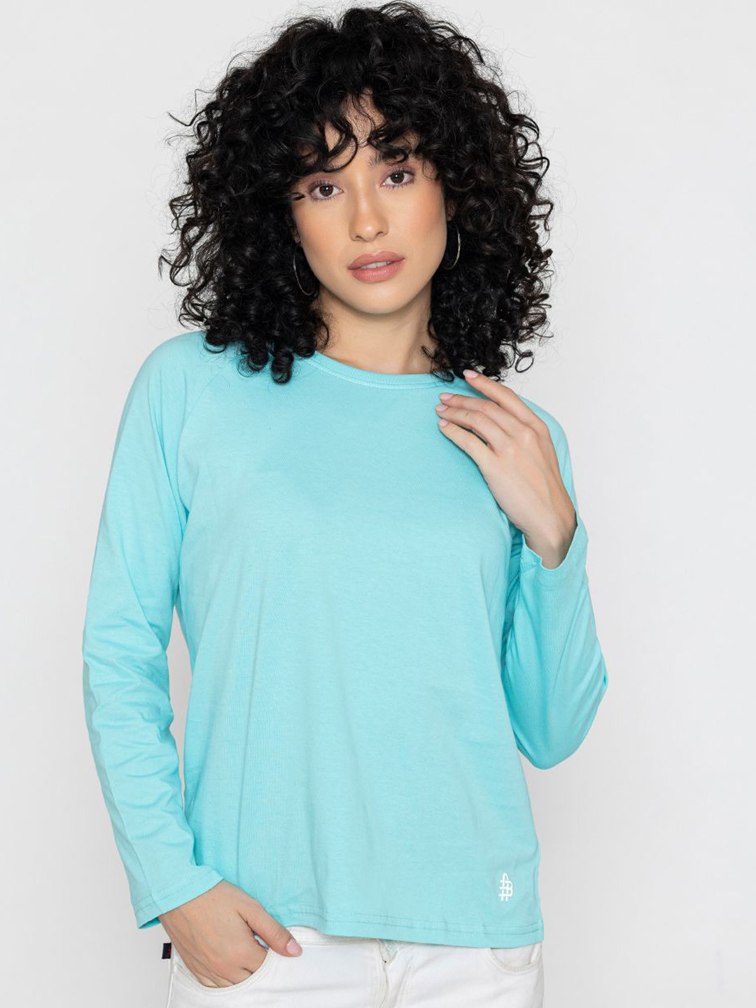 Bonjour Women Regular Fit Round Neck Cotton Long Sleeve T-shirt