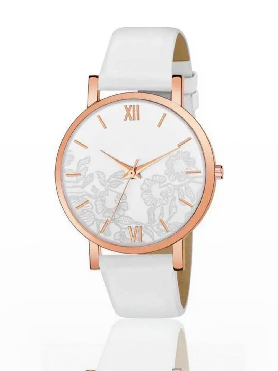 LAKSH Women Dial & Leather Straps Analogue Watch Rizly WhiteWS