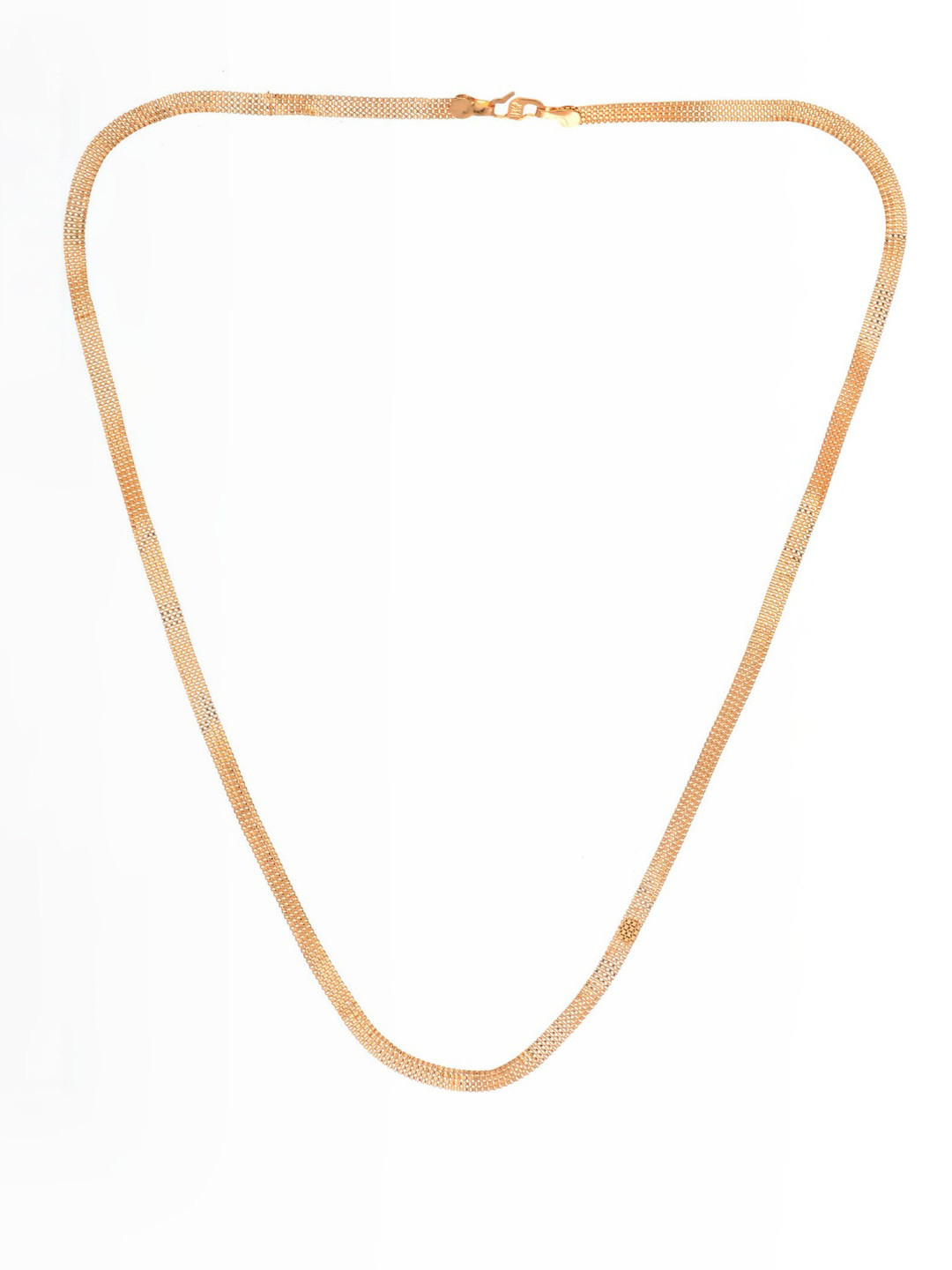 Beadworks Unisex Gold Plated Casual Brass Necklace Chain