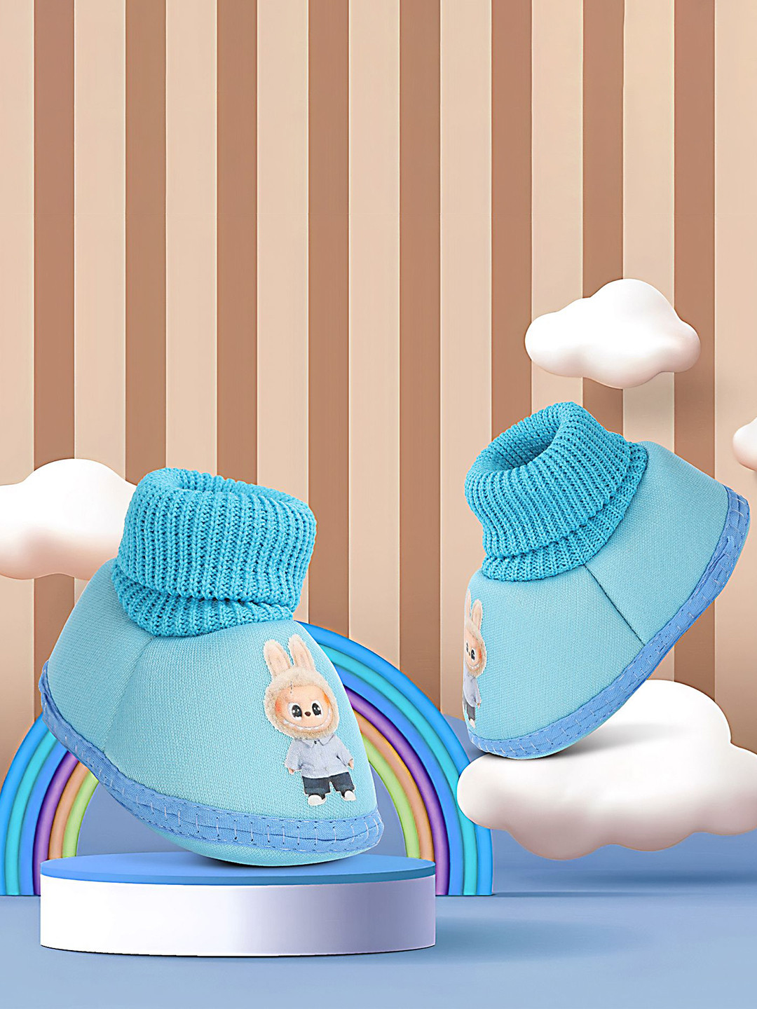 BAESD Kids Printed Labubu Cotton Booties