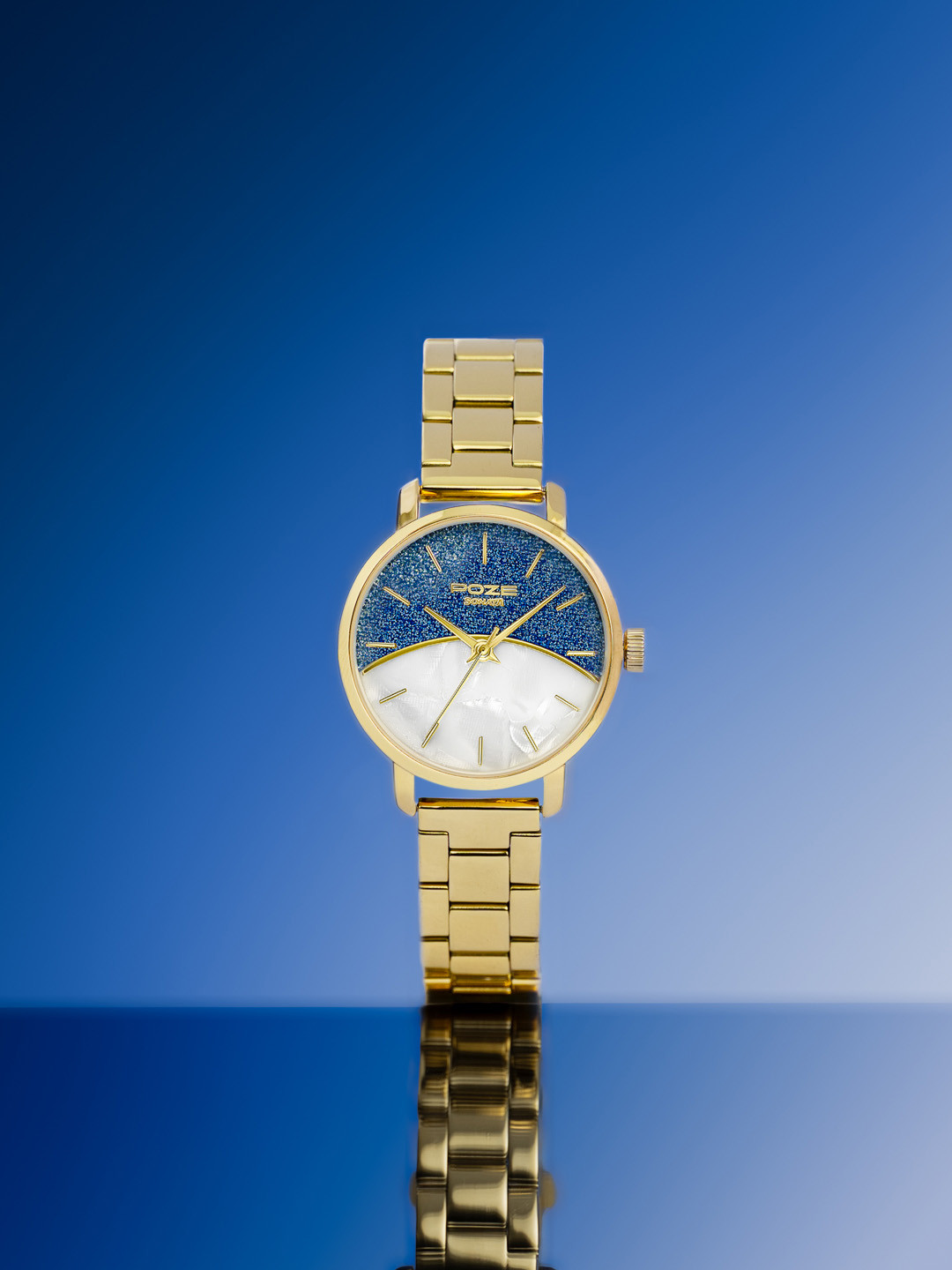 Sonata Poze Drop 6 Quartz MOP Round Dial Women's Watch - SP80130YM01