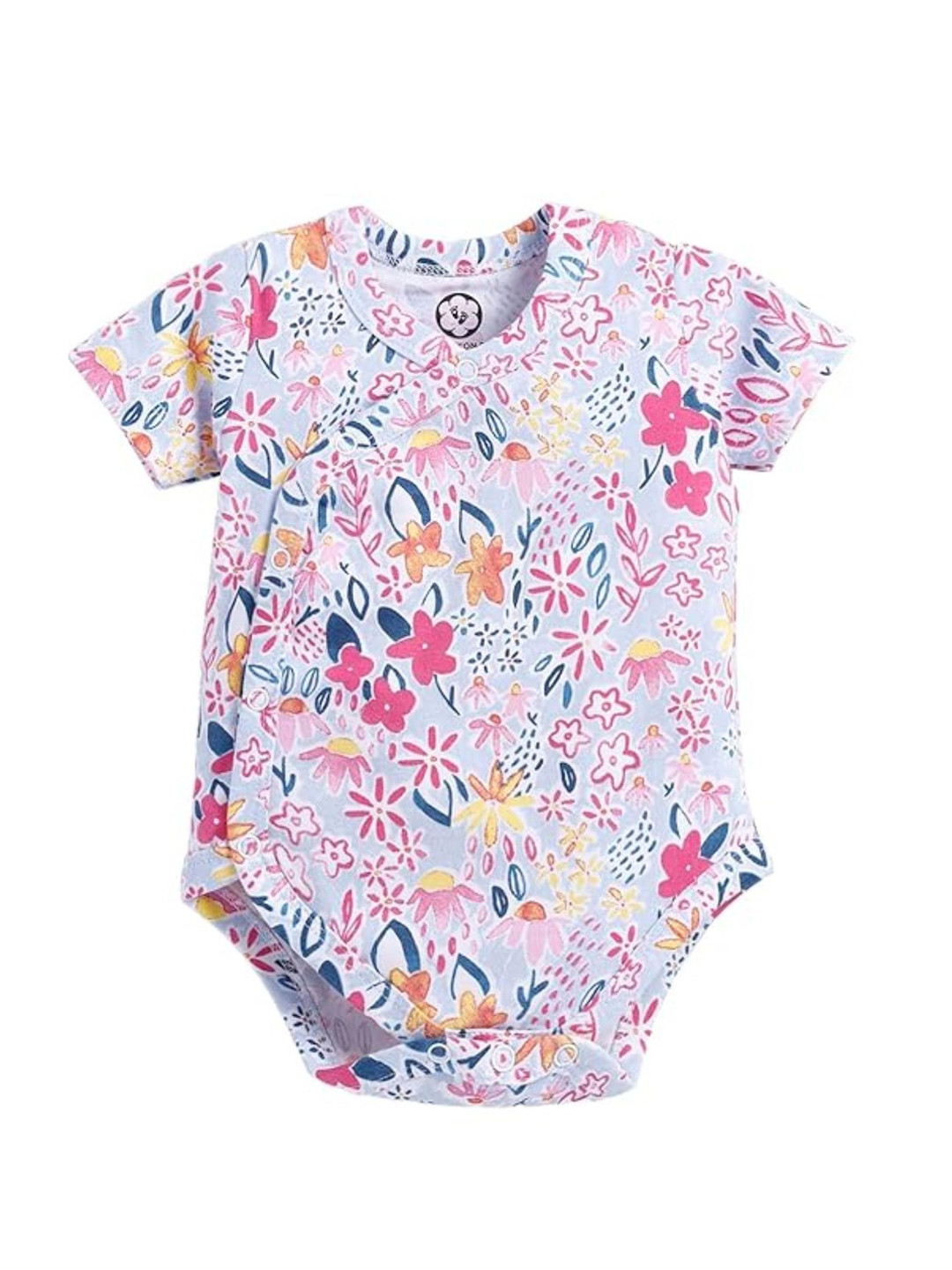 THE COTTON BABY Kids Unisex Multi Colored Babies Pure Cotton Printed Rompers