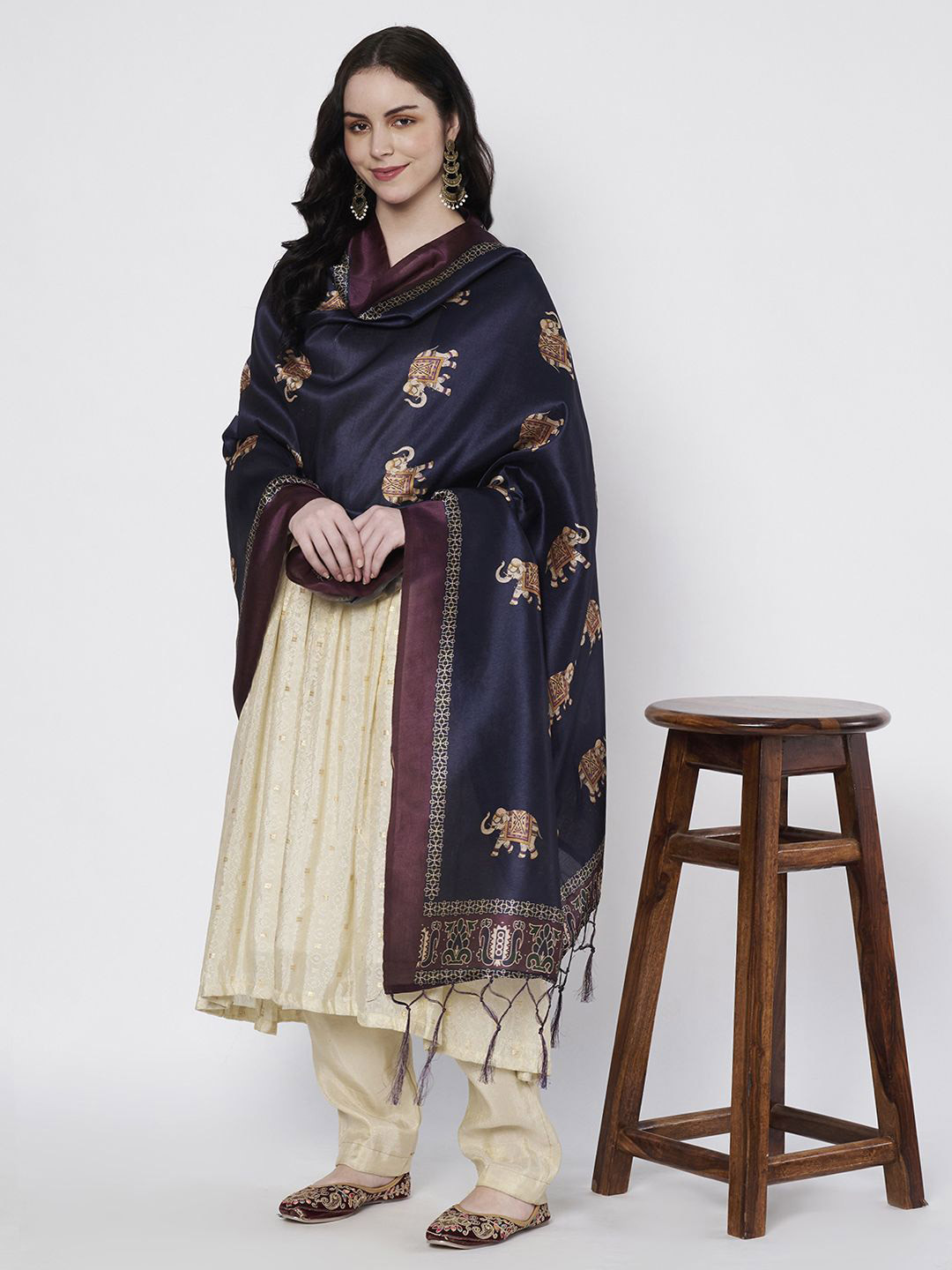 AKSHADEEP Ethnic Motifs Printed Dupatta