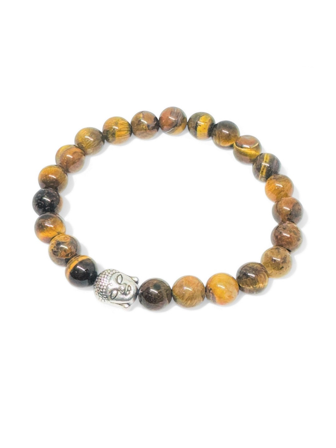 Unisex Buddha & Tiger Eye Stone Bracelet