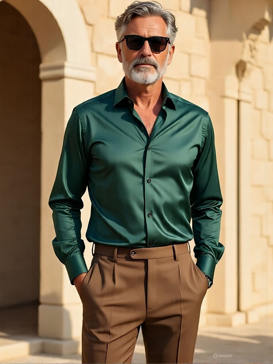 BADLAND Classic Spread Collar Casual Shirt