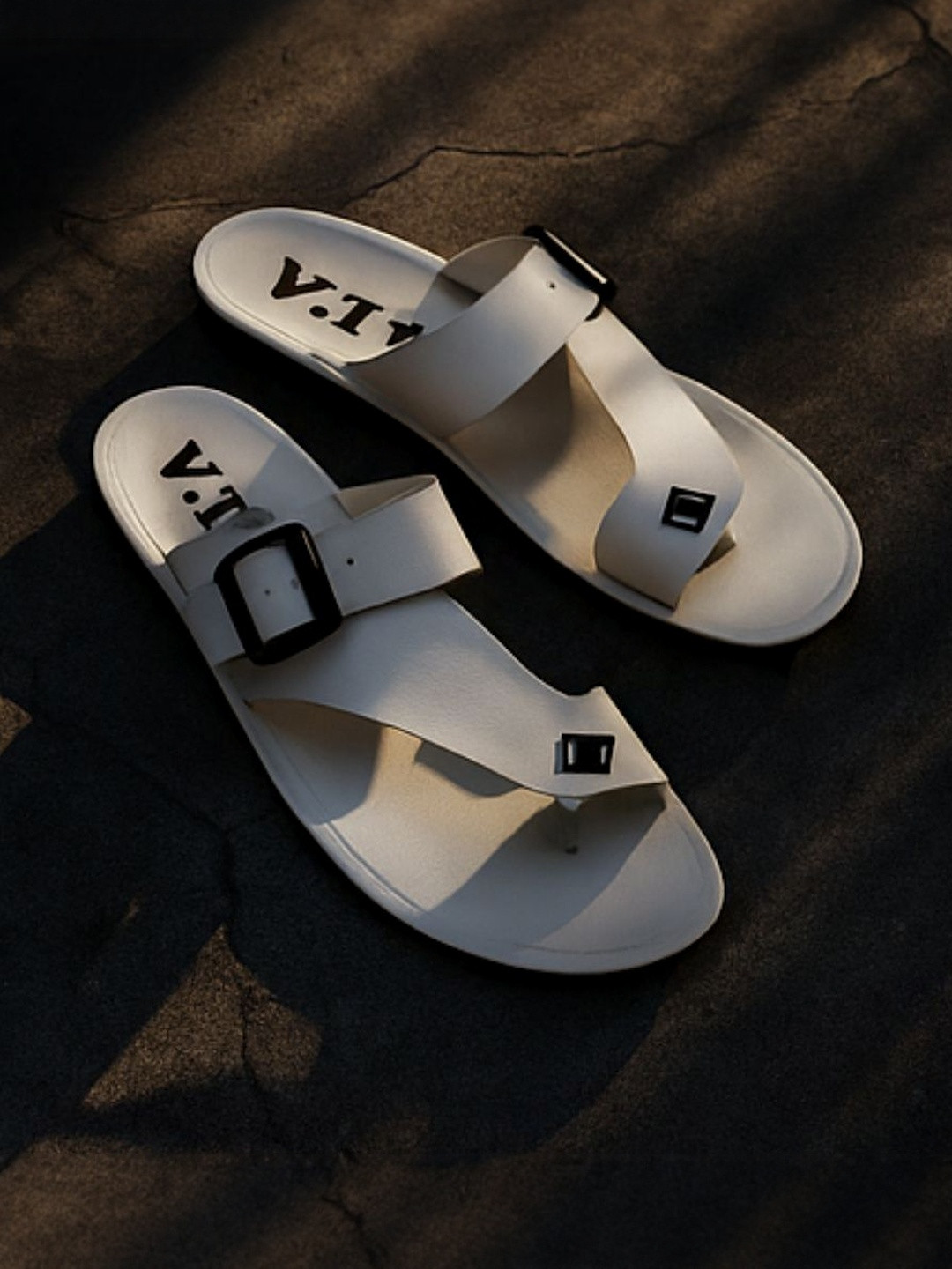 VINTEX Men PU Synthetic Thong Flip-Flops
