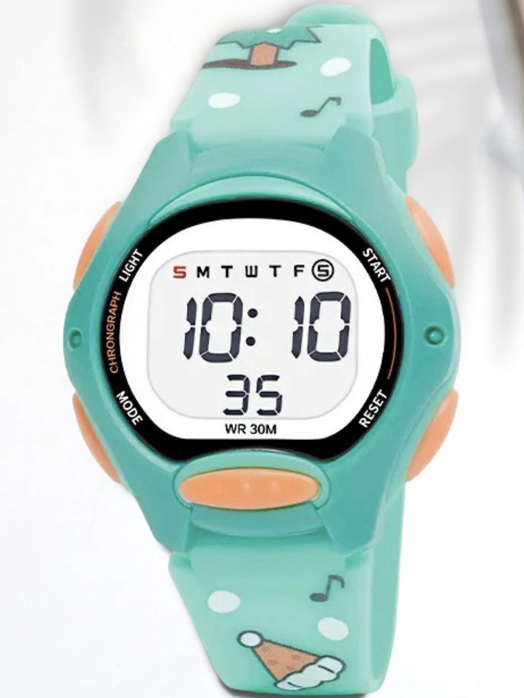 Otage Kids Digital LED Backlight  and Alarm Multi Function Watch 8207 LightGreen1