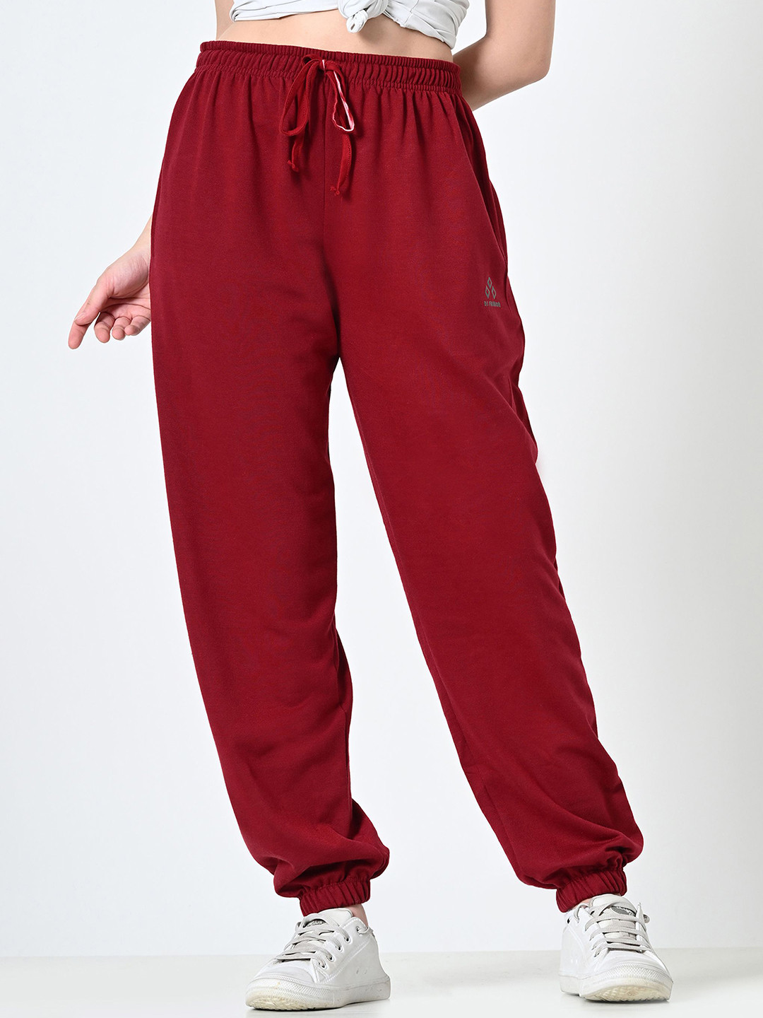 ALIZA Women Cotton Oversized Mid Rise Jogger