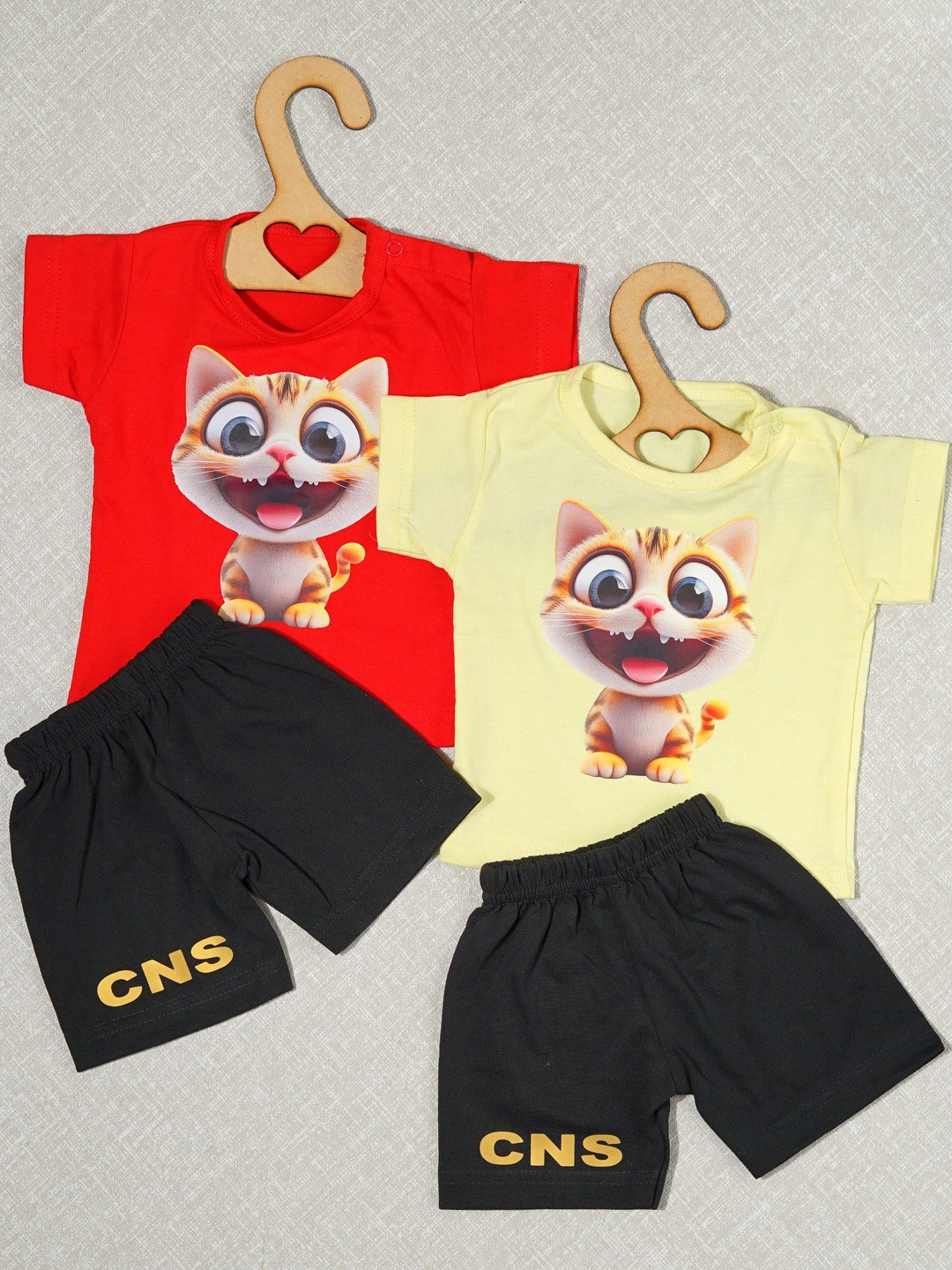 CRAZE N STITCH Boys Pack of 2 Printed T-shirt & Shorts