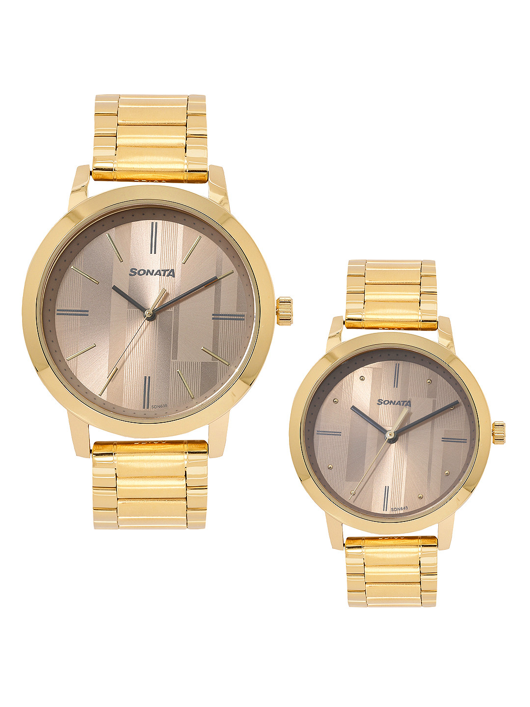 Sonata Unisex Bracelet Style Straps Analogue Watch NT7712887047YM01