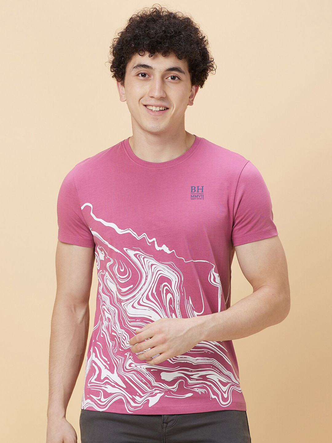 Being Human Graphic Printed Round Neck Short Sleeves T-shirt