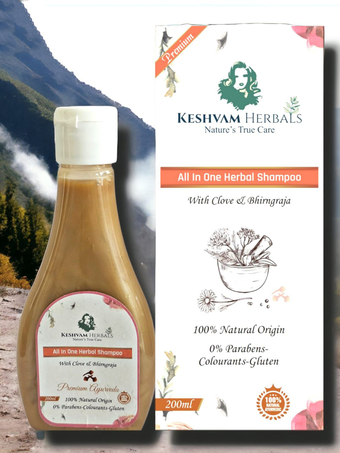Keshvam Herbals Natural Amla & Reetha Hair Shampoo - 200 ml