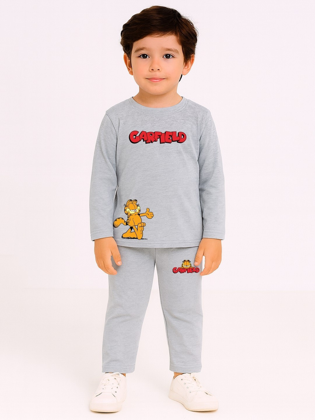 YK X Minute Mirth Boys Garfield Printed T-shirt with Pyjamas