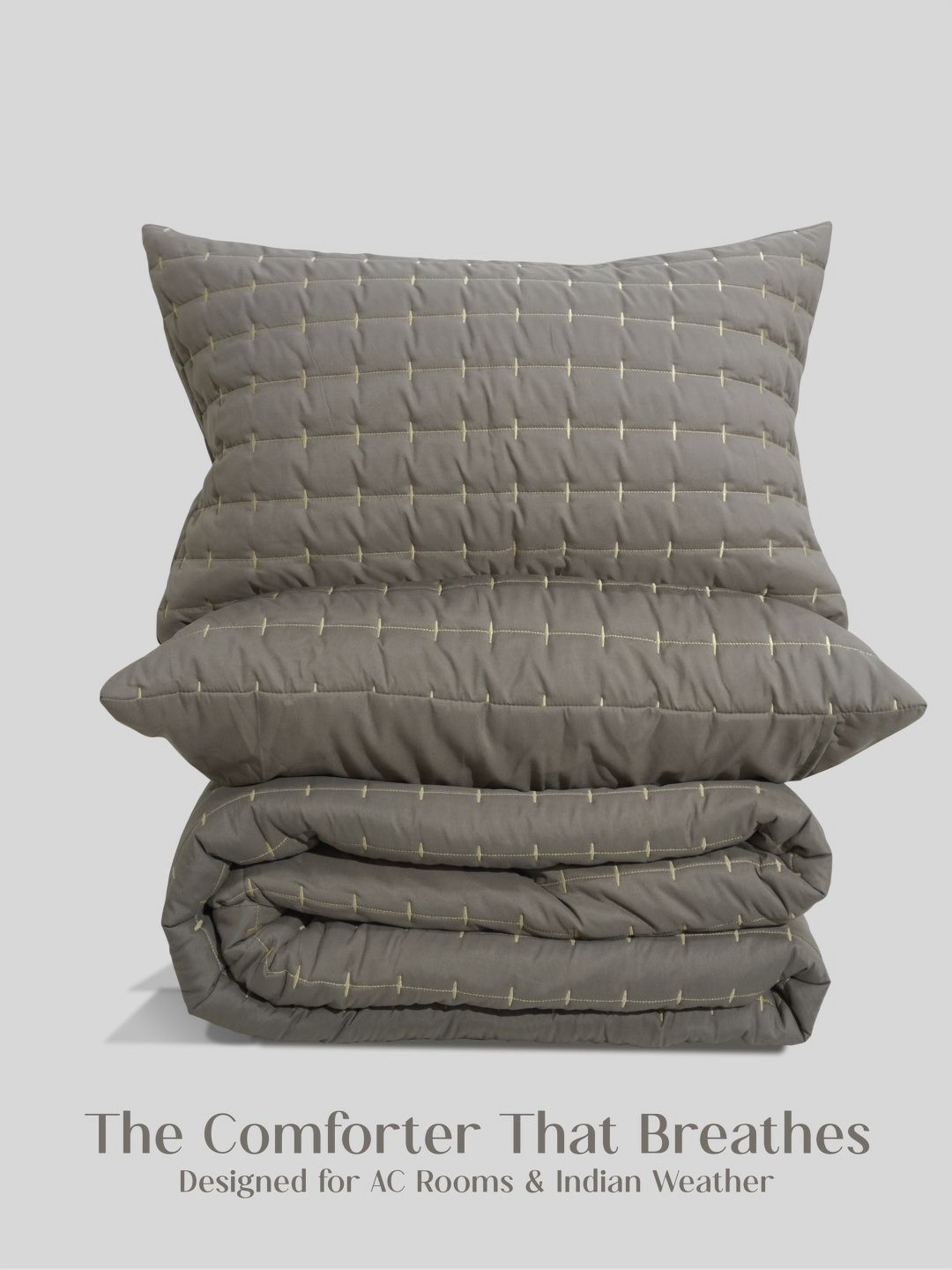 Home Crayons Brown Heavy Winter 300 GSM Double Bed Comforter With Pillow Cover