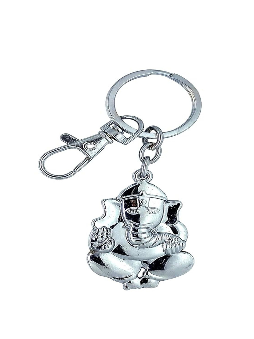 Get Fatang Textured  Ladoo Ganpati Dual Sided Key Chain