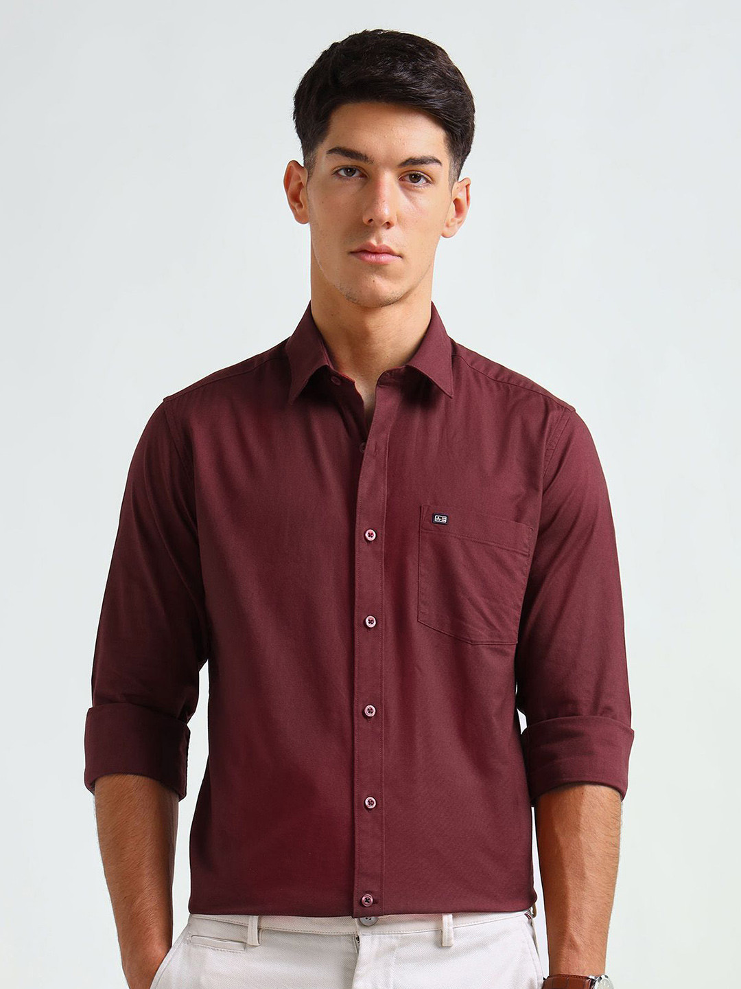 Arrow Sport Spread Collar Slim Fit Casual Shirt
