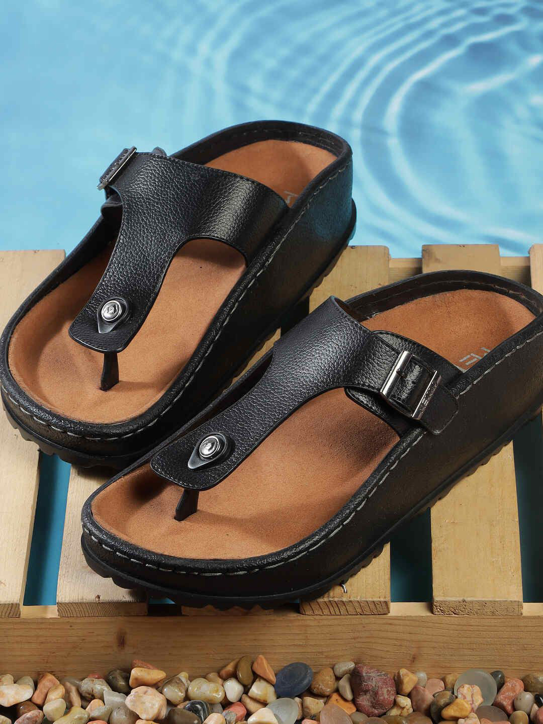 Metro Men Rubber Buckle Comfort Sandals