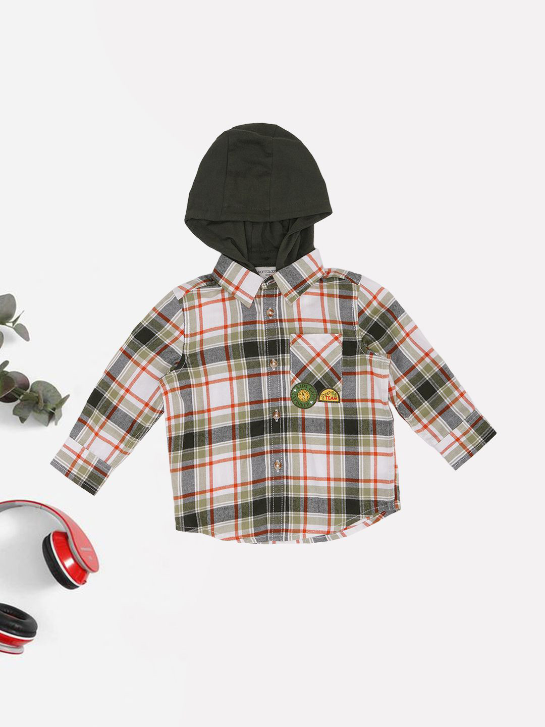 Pantaloons Baby Boys Tartan Checks Printed Pure Cotton Casual Shirt