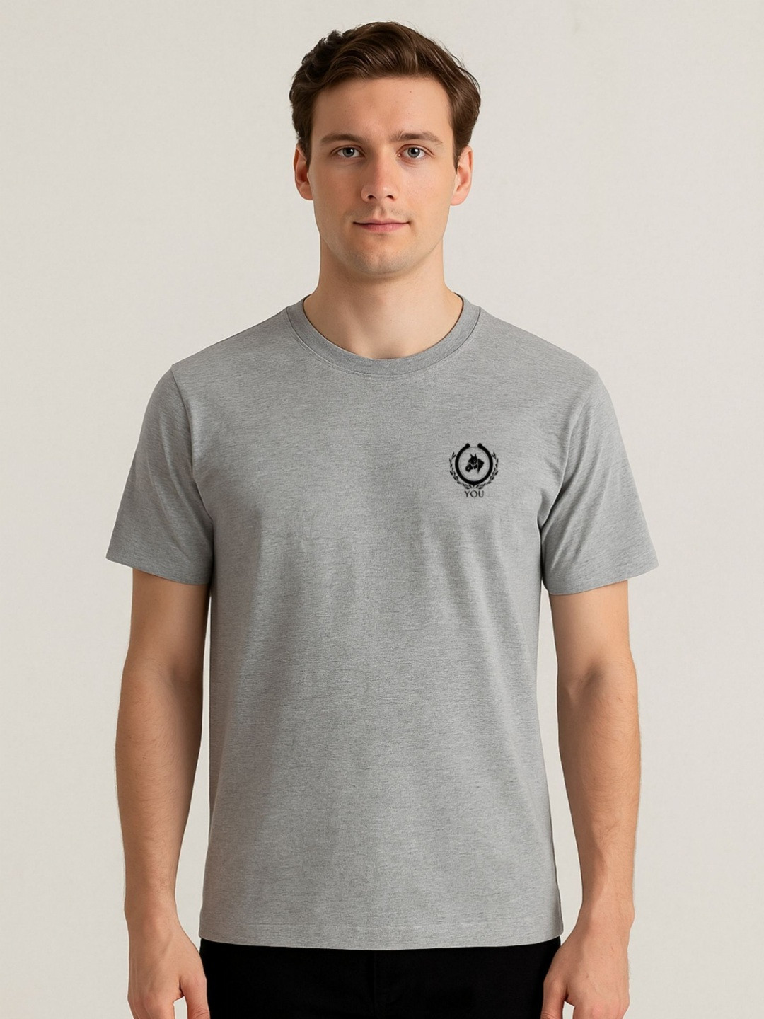 Y.O.U Men Bio Finish Solid Round Neck Cotton T-shirt