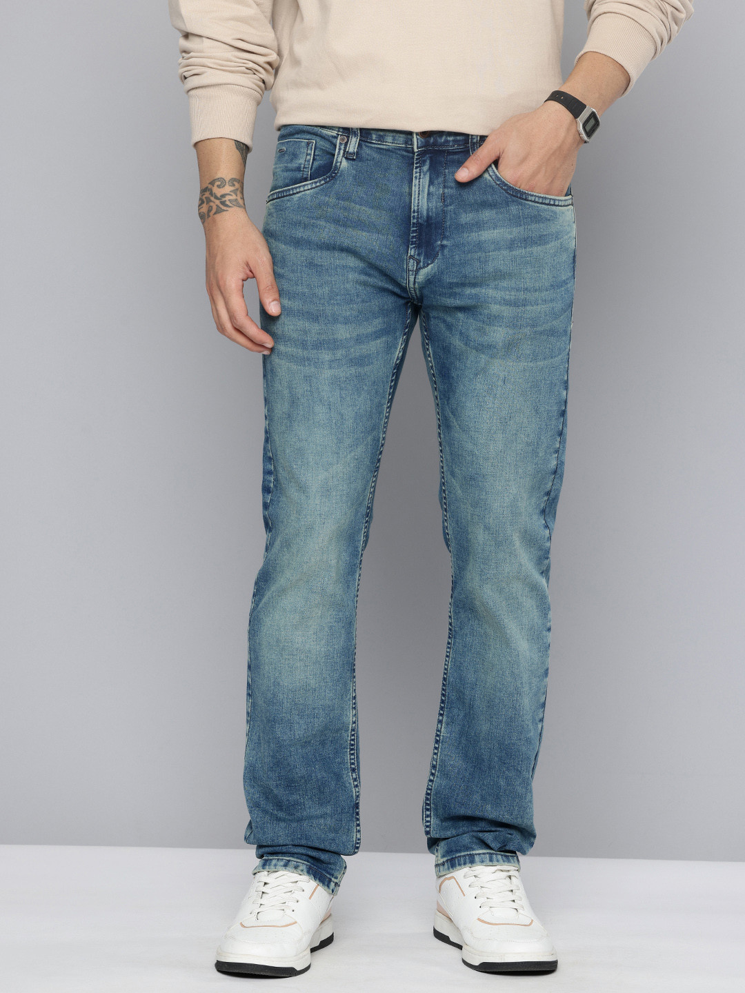 Mufti Men BOM 062 Relaxed Straight Fit Stretchable Jeans