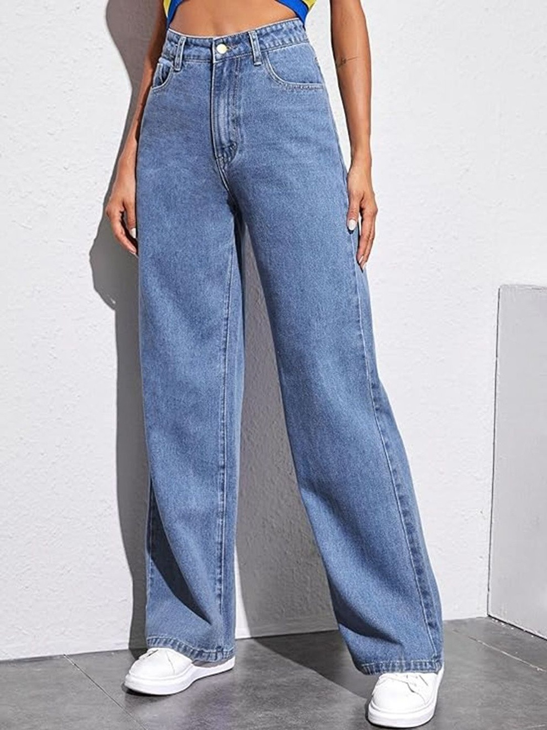 SENDIPO Women Blue Regular Fit High-Rise Stretchable Jeans