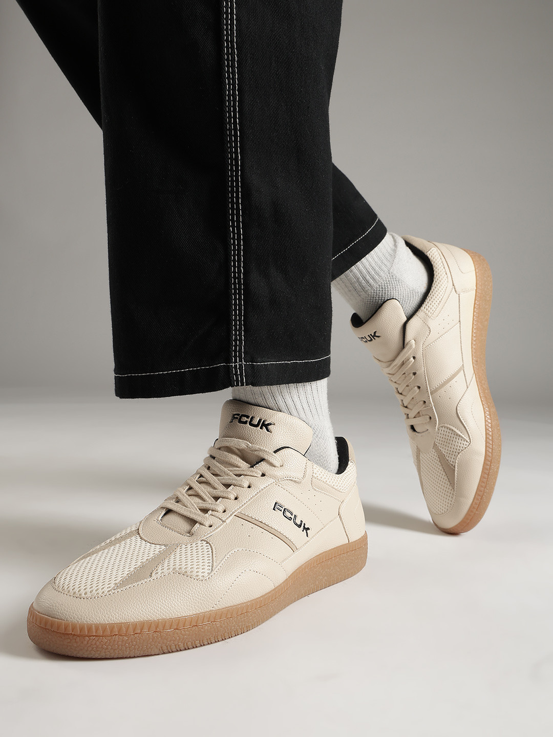 FCUK Men Woven Design Sneakers