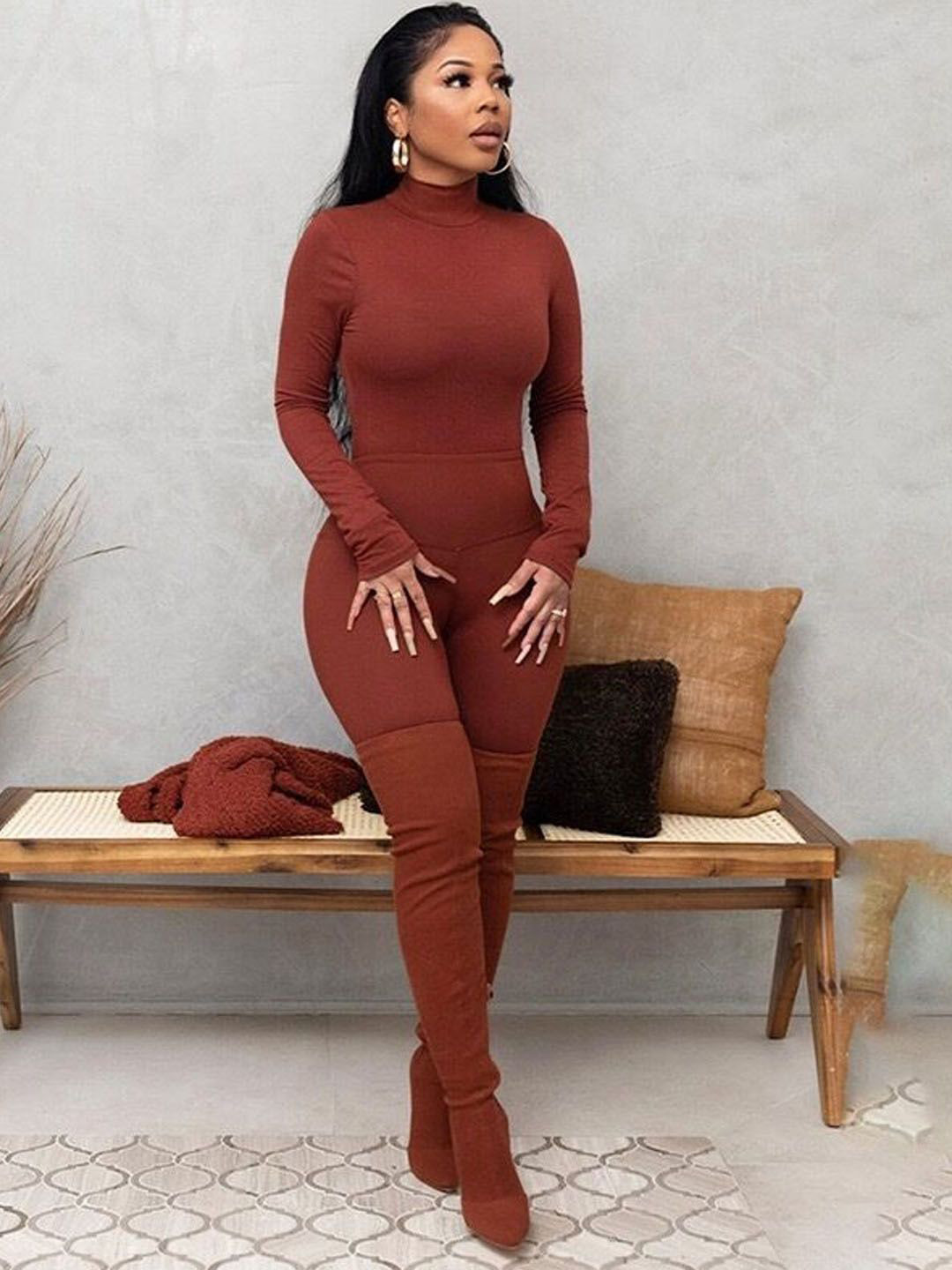 StyleCast High Neck Basic Jumpsuit