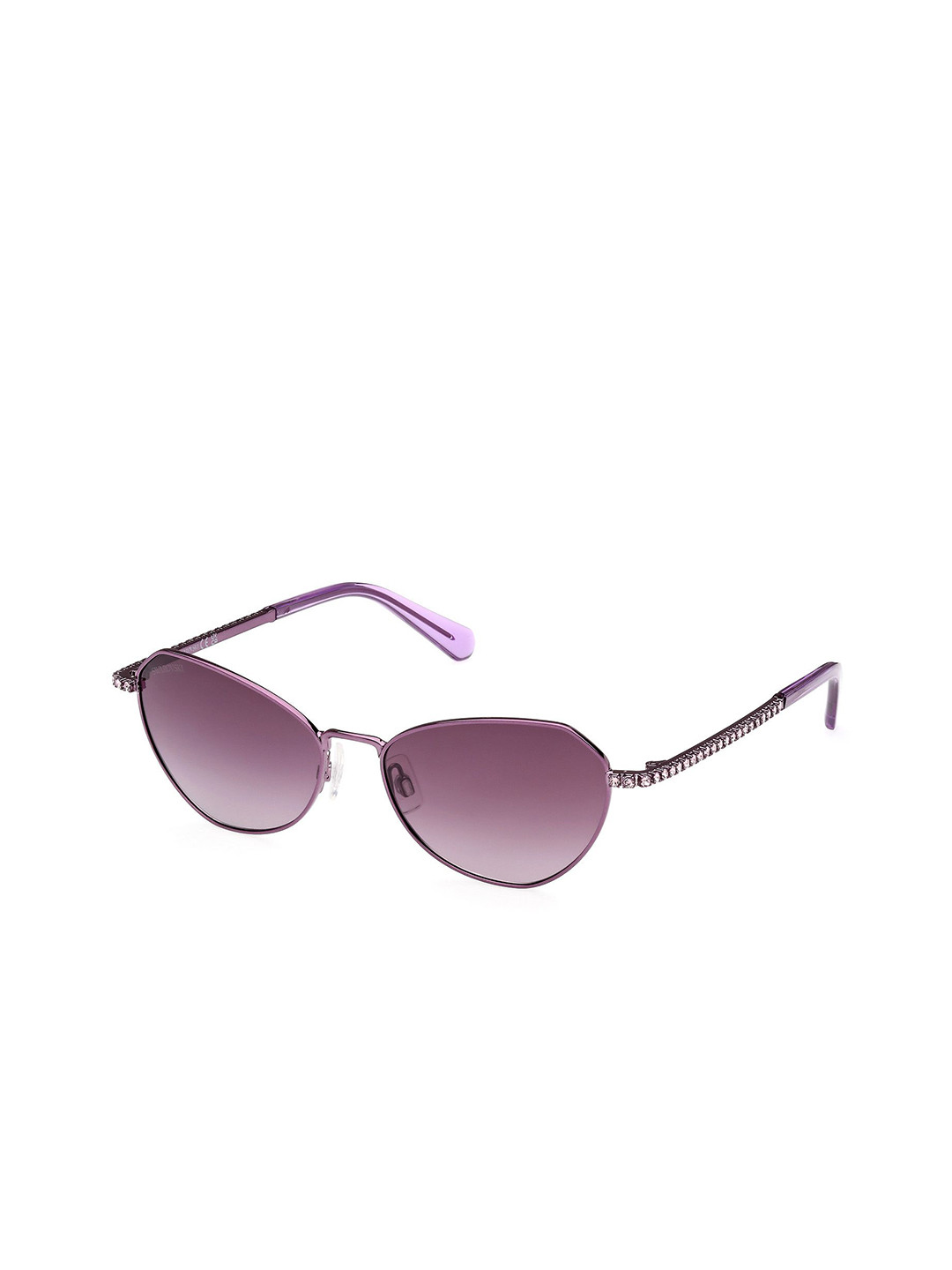 SWAROVSKI Women Metal Full Rim Cateye Sunglasses SK0386 56 81Z-Purple