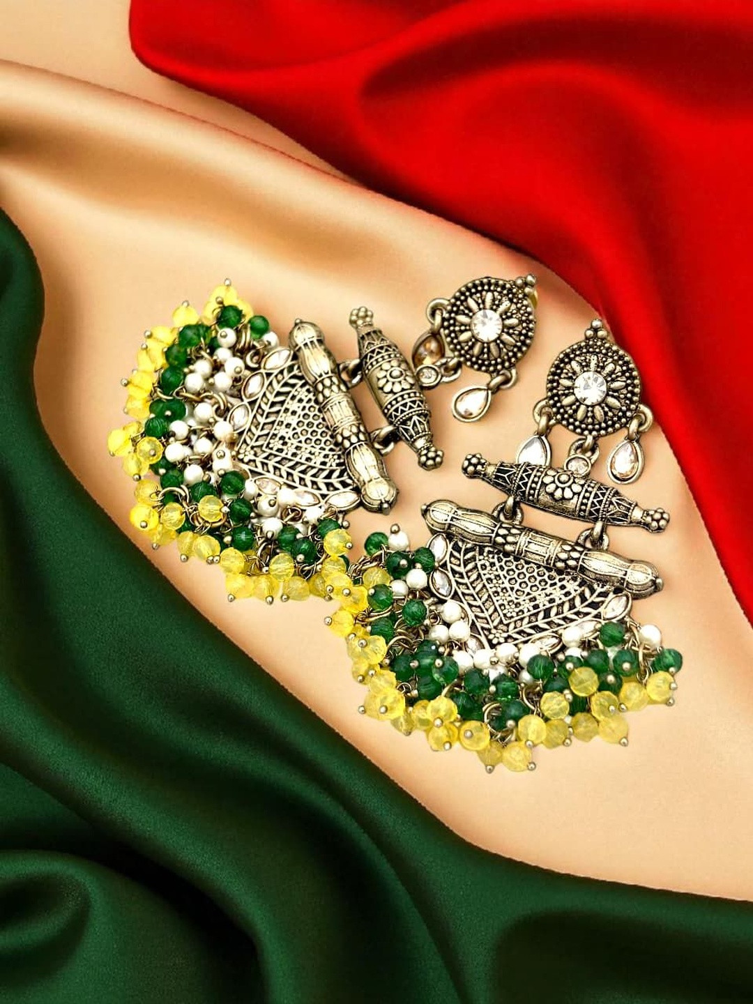 BFC - BUY FOR CHANGE Women Oxidized Ethnic Drop Earrings