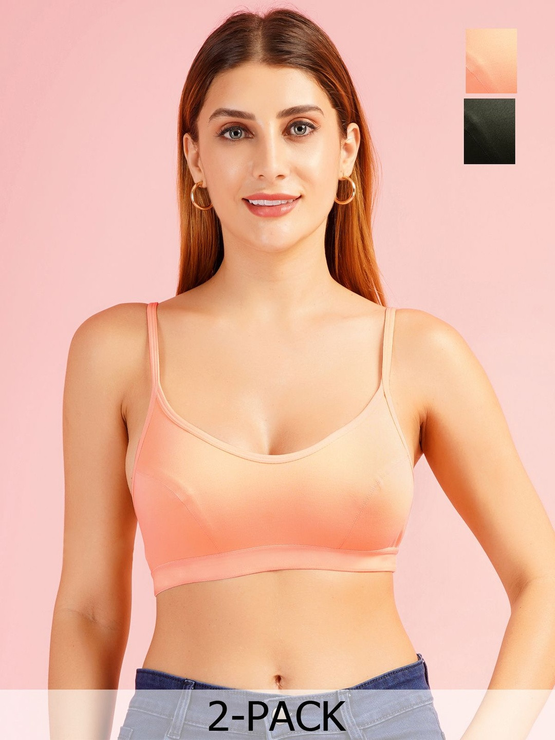 DressBerry Women Seamed Non Padded Beginner Sports Bra