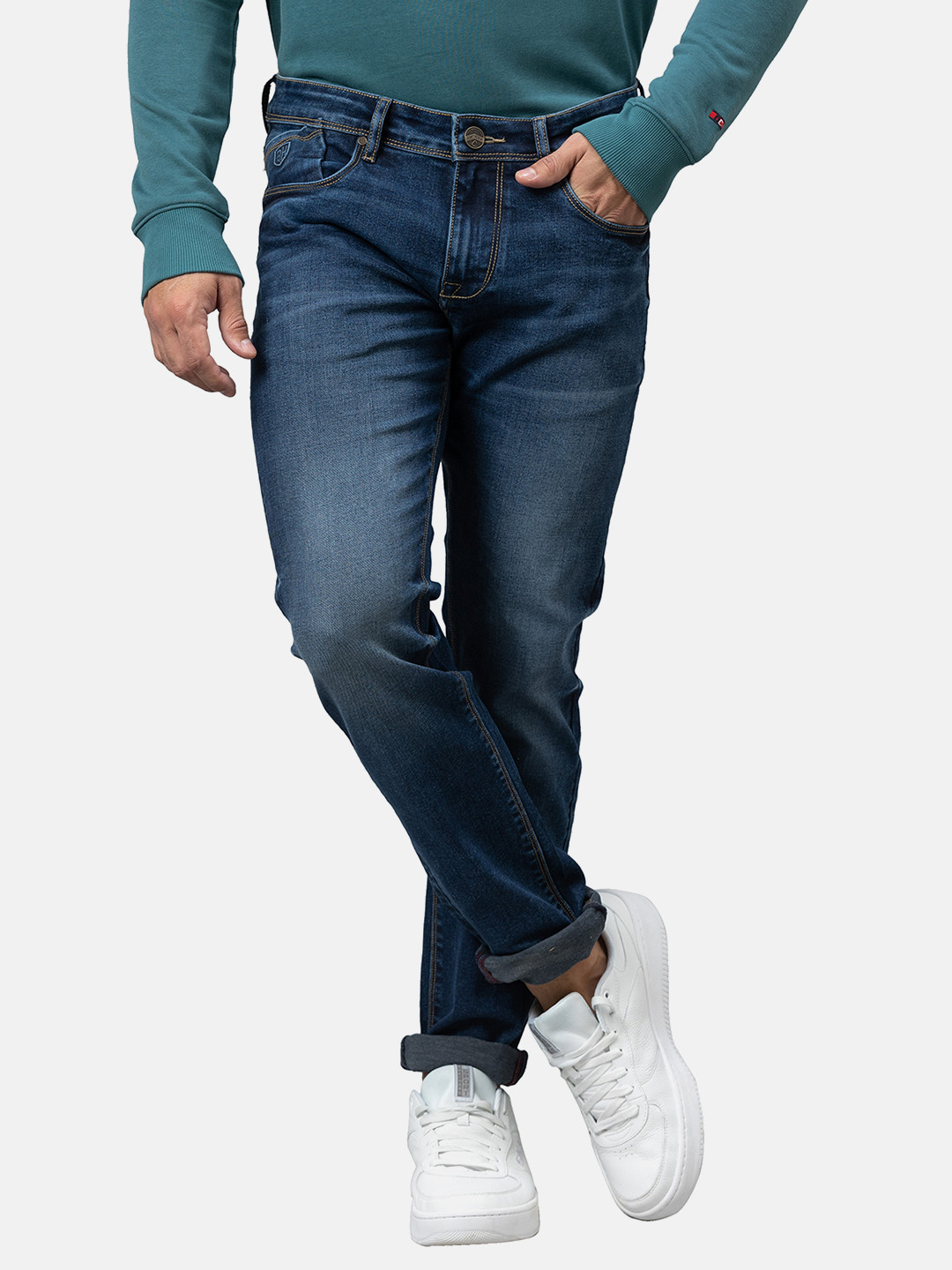Being Human Men Low-Rise Light Fade Stretchable Slim Fit Jeans
