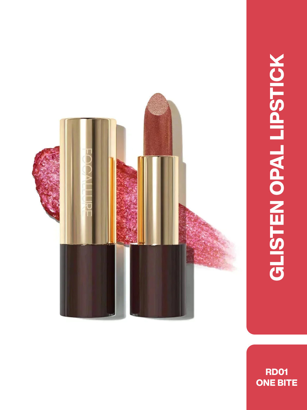 FOCALLURE Glisten Opal Hydrating Shimmer Lip Balm 3.5 g - One Bite RD01