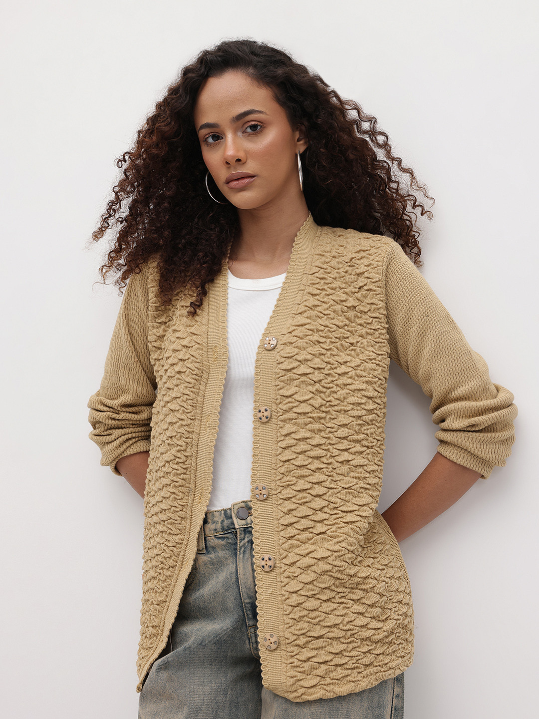 The Roadster Life Co. Front Open Seersucker Sweater