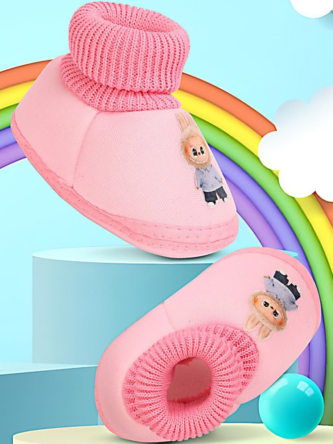 Dhairya Collection Unisex Kids Cotton Labubu Booties