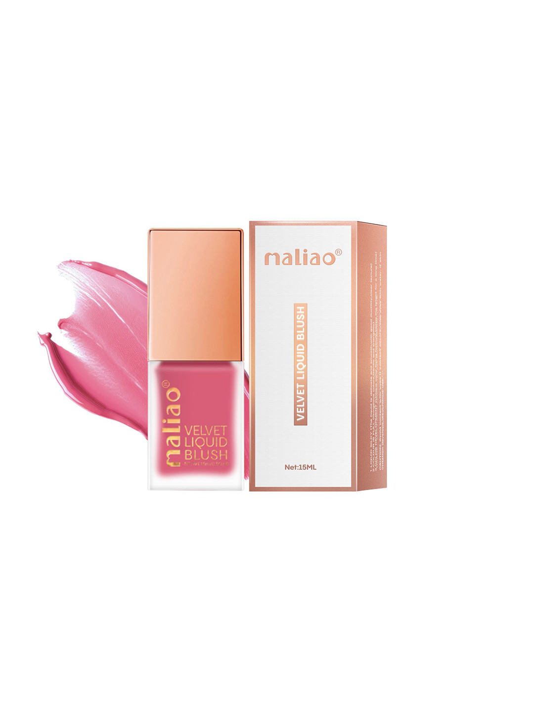 Maliao Velvet Long Lasting Liquid Blush - 15 ml - Soft Pink 01