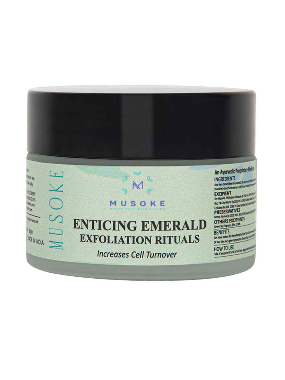 Musoke Enticing Emerald Scrub For Glowing Skin - 30 g