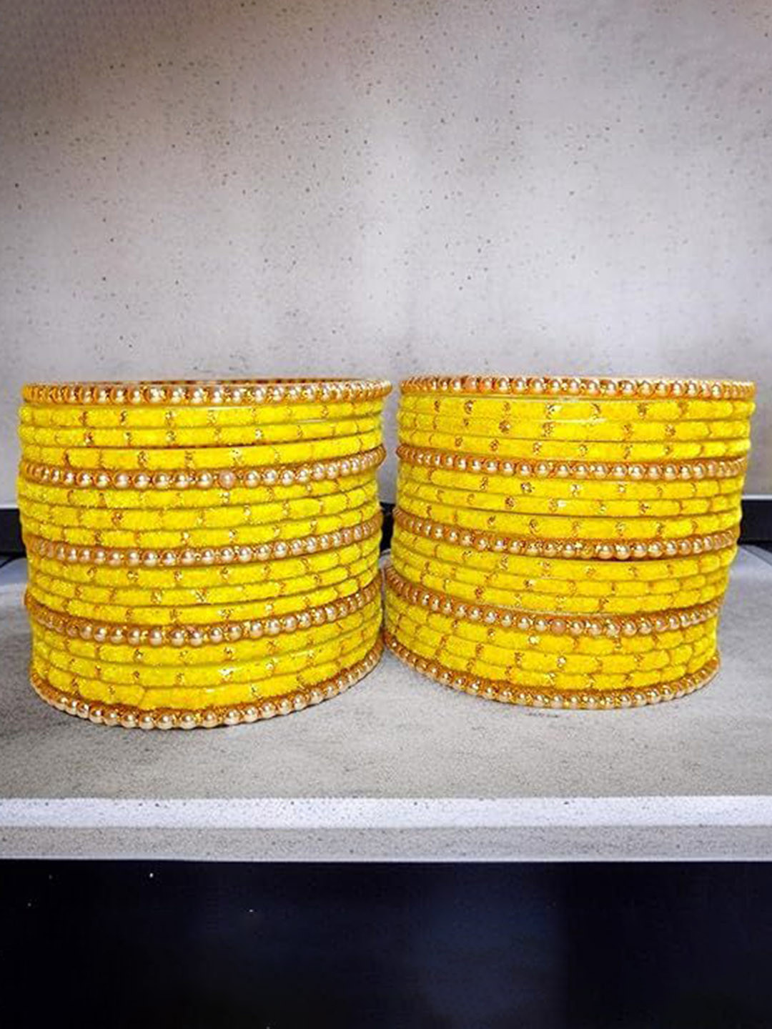 JAMS Set Of 34 Artificial Stones Studded Bangles
