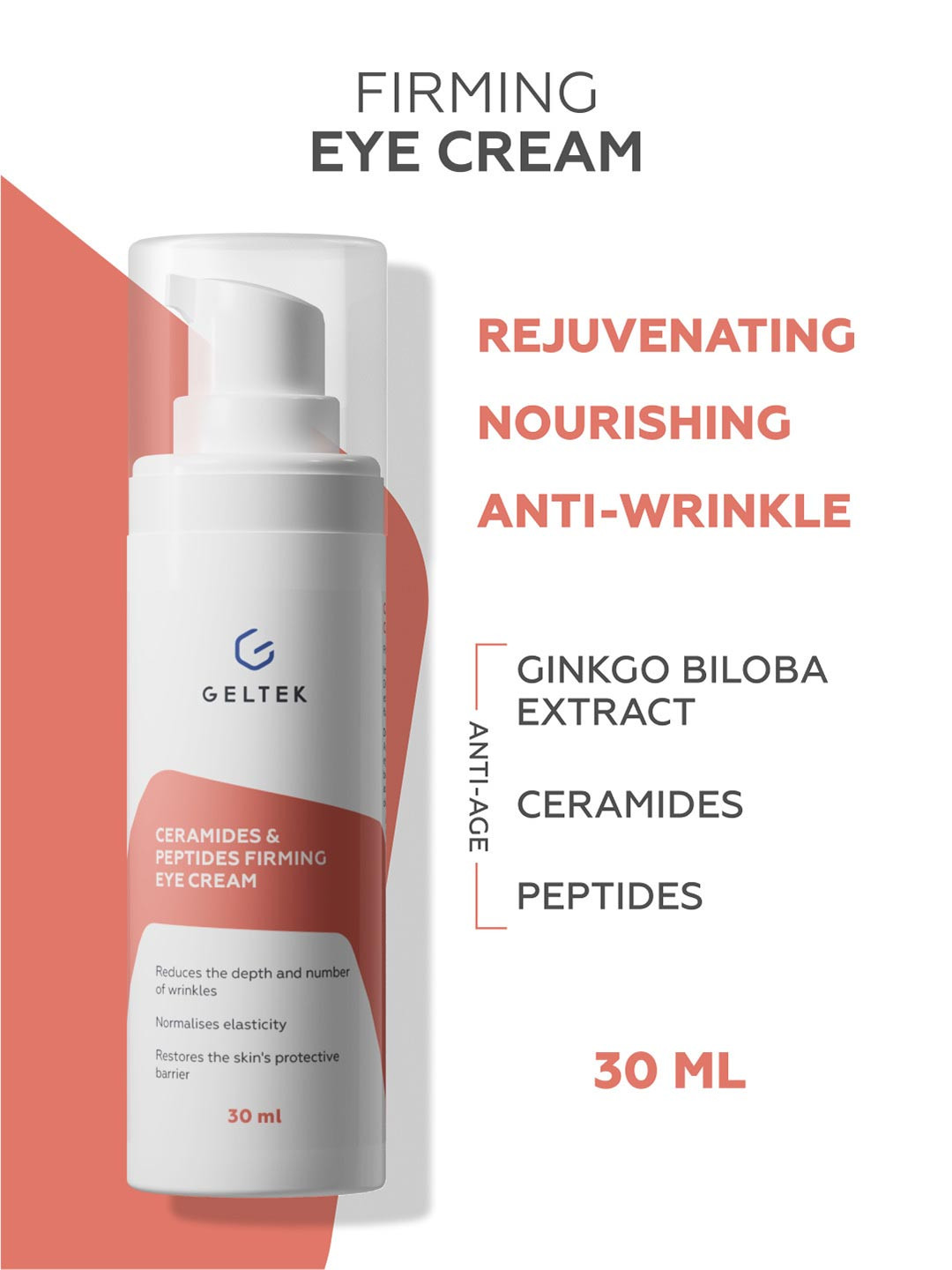 GELTEK Ceramides & Peptides Firming Eye Cream - 30 ml