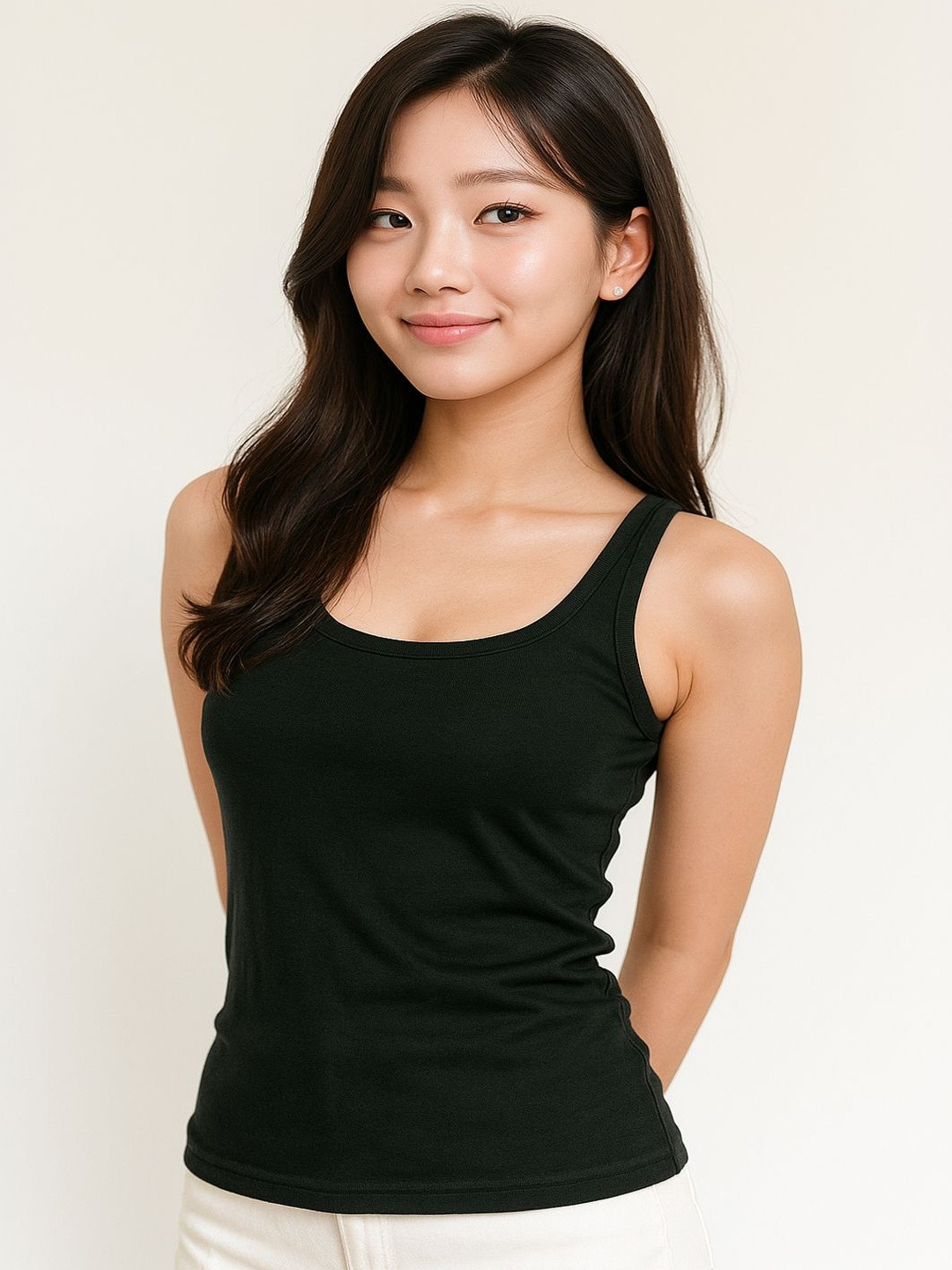 CORTICA Women Pack Of 2 Black & Yellow Cotton Comfortable Camisole Slips